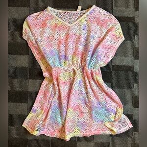 Place Multicolor Crochet Swim Cover up